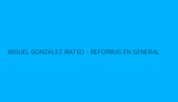 MIGUEL GONZÁLEZ MATEO - REFORMAS EN GENERAL